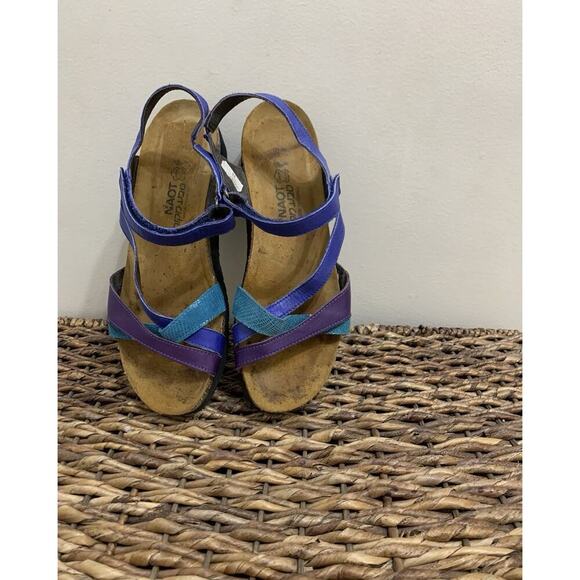 Naot multicolored sling back sandals blue, purple, lavender 8.5 - Picture 1 of 8
